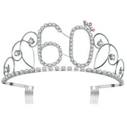 Meijiashe 60th Birthday Tiara Headband for Mothers or Grandmothers
